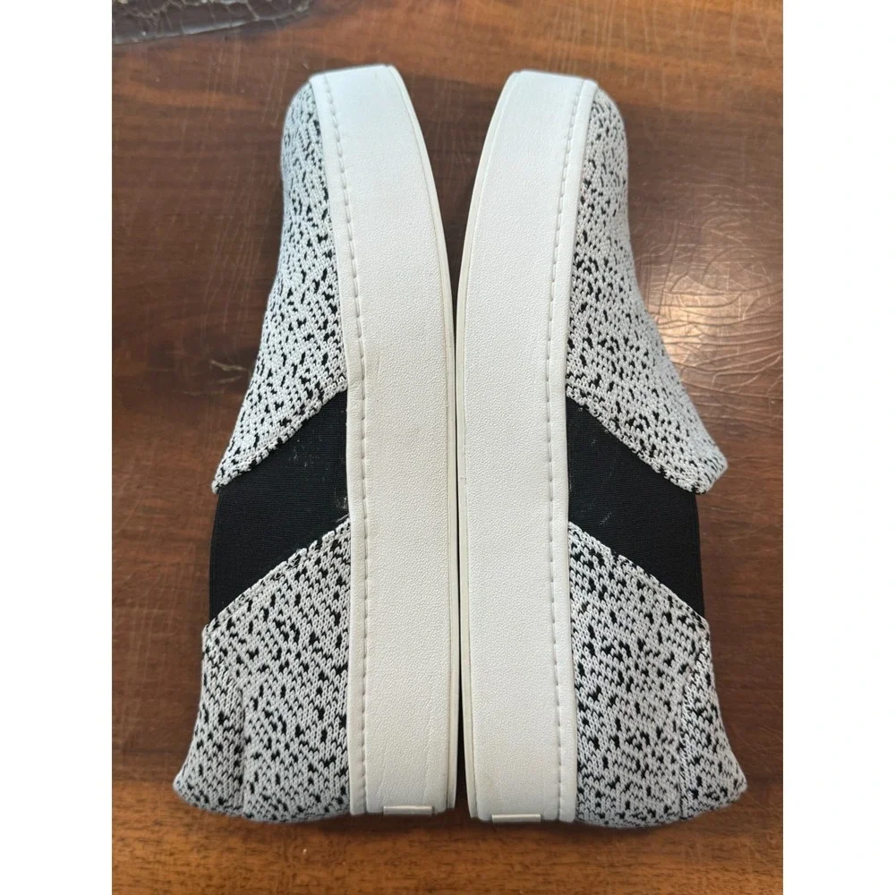 Vince Women's Knit Slip-On Sneakers Black White‎ Size 11 EUR 41 NWOT